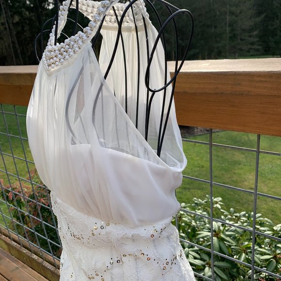 Juno Dress Collectio Ivory Lace Evening Gown - Picture 4 of 11